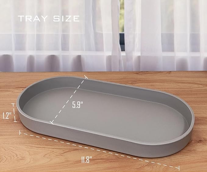 Gray Small Tray, 3 Pack Oval Tray - Image 6