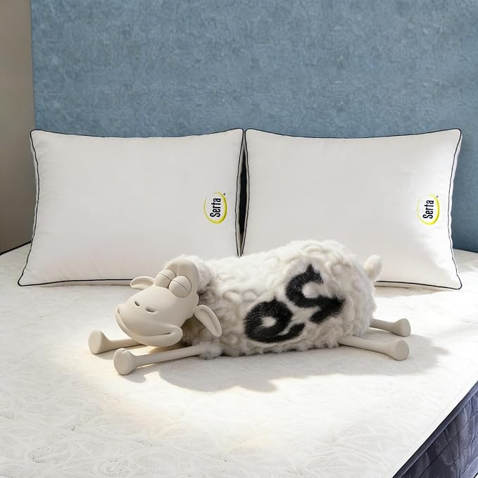 Serta Hotel Collection Bed Pillows King Size Set of 2, 400 Thread Count 100% - Image 8