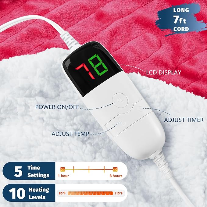 BOMOVA Heated Electric Throw Blanket - Image 2