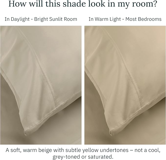 California Design Den 100% Egyptian Cotton King Size Pillow Cases Set of 2 - Image 5