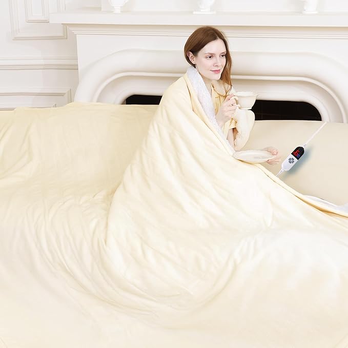Heating Blanket Full Size 72" x 84" by Vellubam