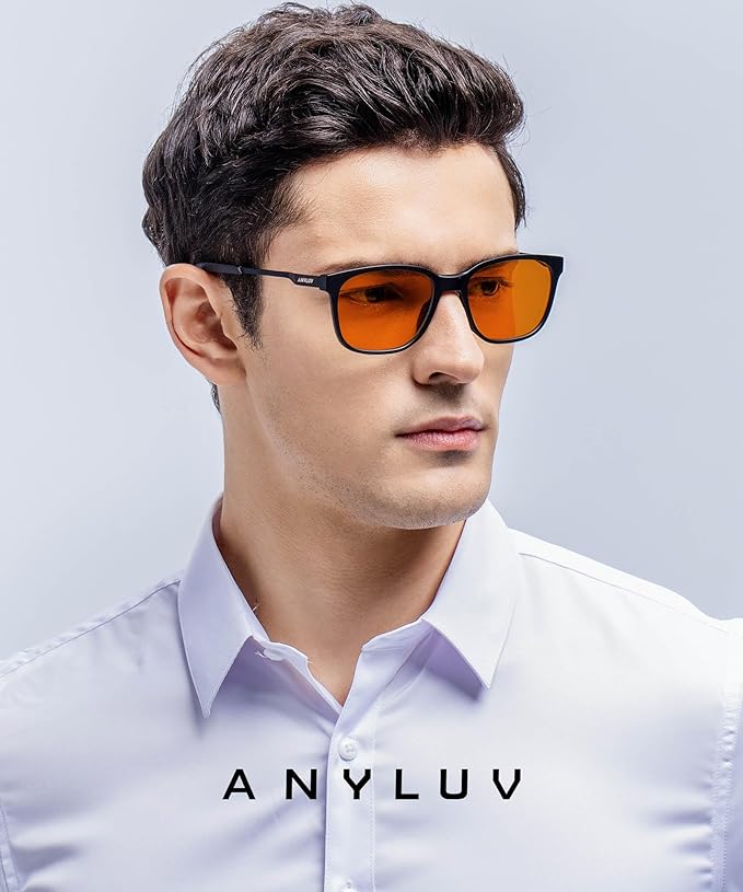 ANYLUV Blue Light Glasses for Men, Lightweight Computer Gaming Glasses - Image 2