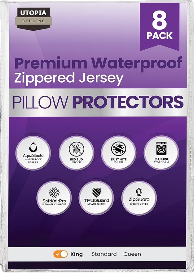 Set of 8 Pillow Protectors by UTOPIABEDDING