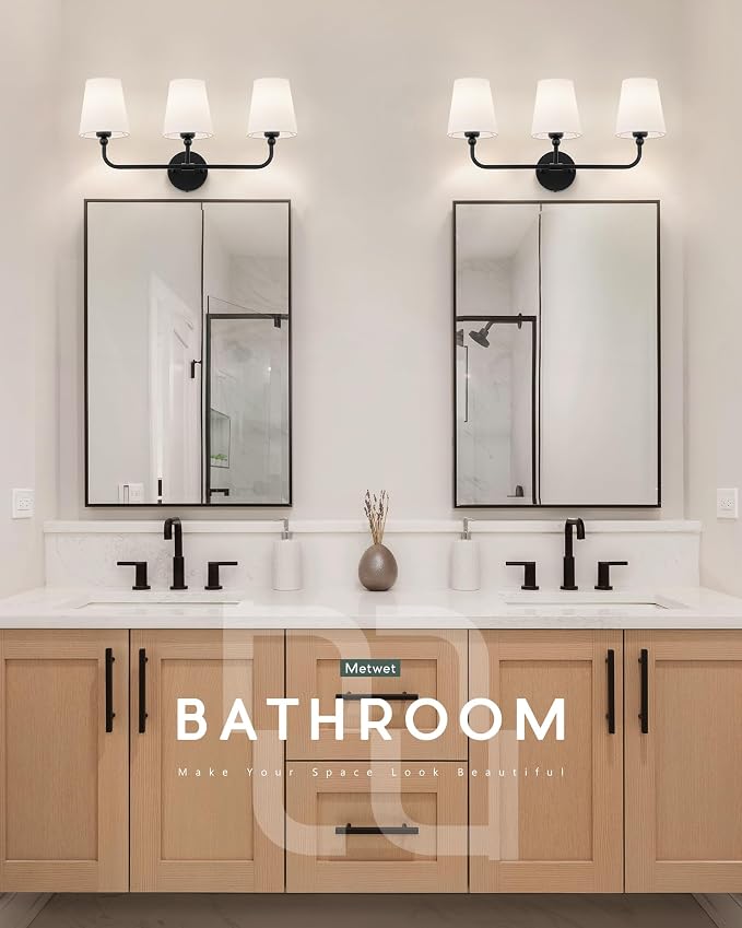 Bathroom Light Fixtures, Matte Black Vanity Lights - Image 6