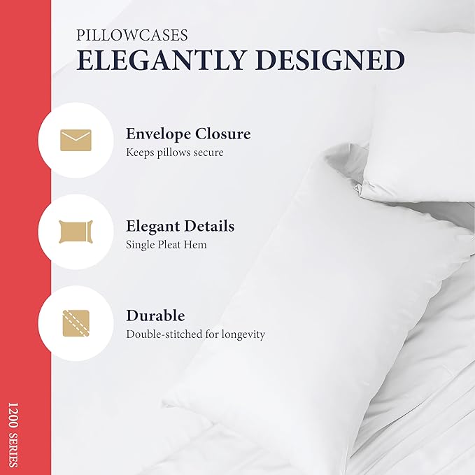 100% Egyptian Cotton King Size Sheets Set - Image 5