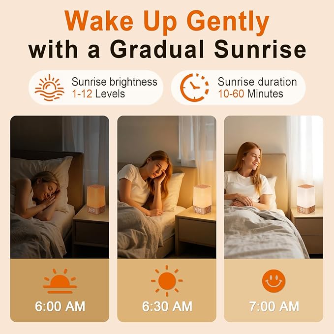 Sunrise Alarm Clock with Noise Machine: Digital Alarm Clock - Image 2