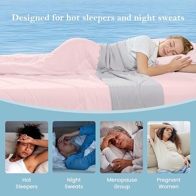Cozy Bliss Cooling Comforter Twin Size, Cooling Blankets - Image 2