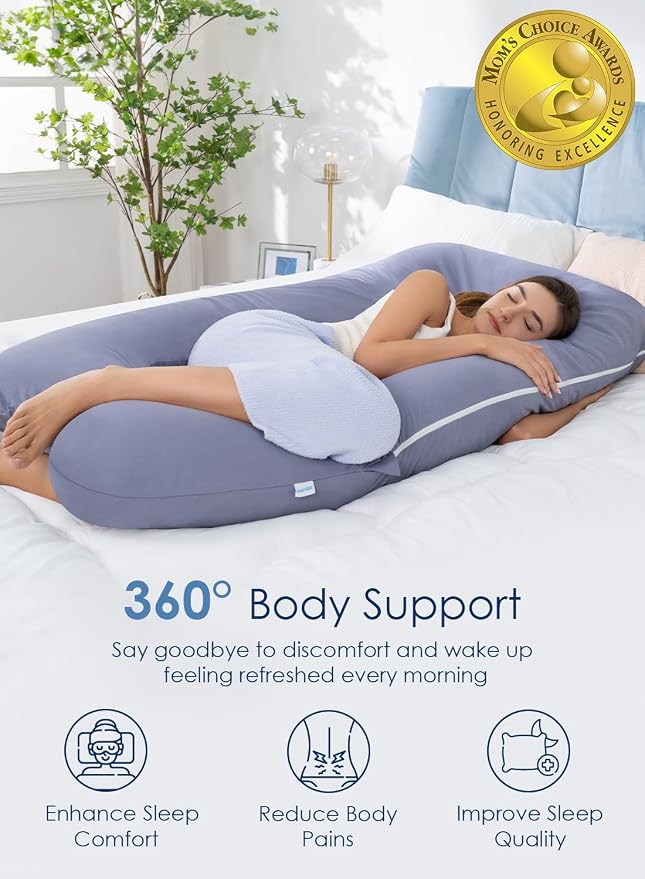 QUEEN ROSE Pregnancy Pillow, U Shaped Full Body Pillows - Image 2