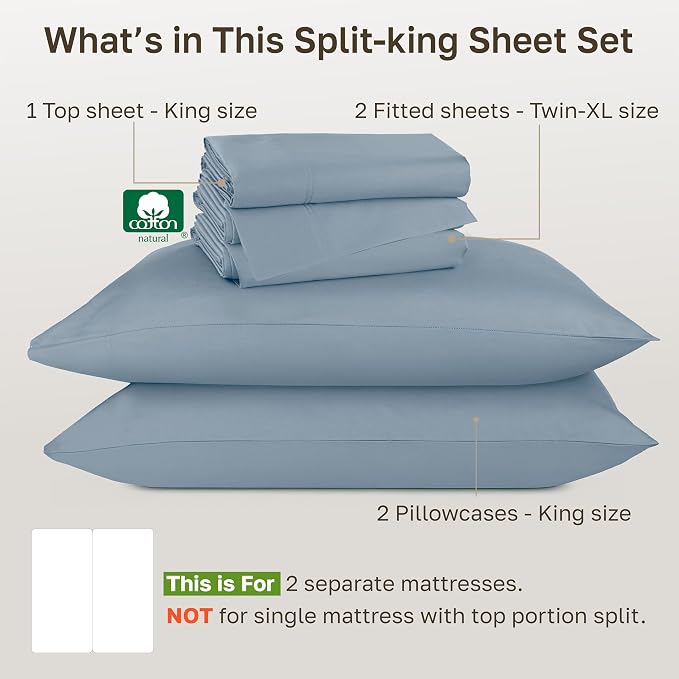 California Design Den Split King Sheets Sets - Image 4