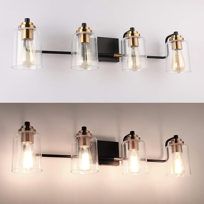 SOLFART Vintage 4 Light Bathroom Vanity Light Bathroom Light Fixtures Over - Image 4