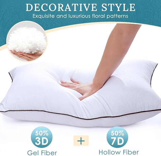 HUXMEYSON Pillows Standard Size Set of 2, Luxury Hotel Bed Pillows Set - Image 5