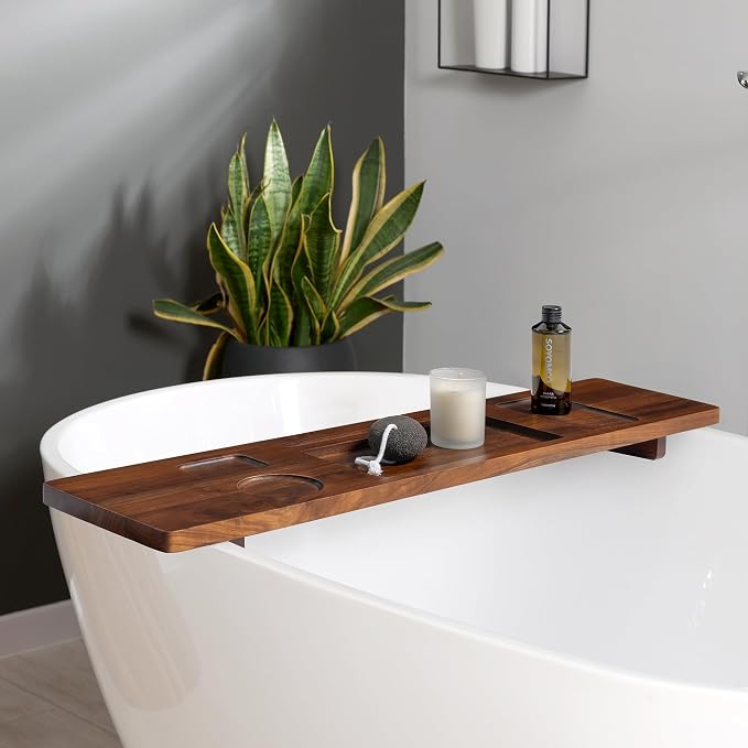Luxury Teak Bathtub Caddy Tray - Image 5
