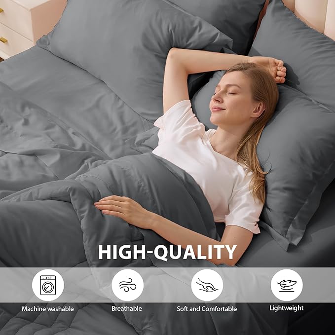 Full Comforter Set Dark Grey - Image 5