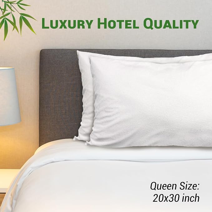 Gogreen Bamboo Rayon Waterproof Pillow Protector, Breathable Pillow Cover - Image 6
