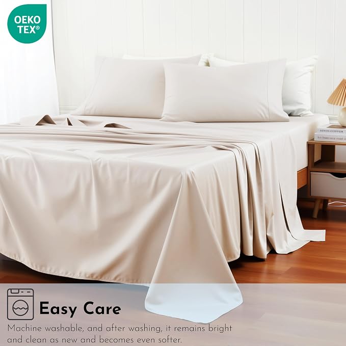 Cotton Flat Sheets Only, 600 TC 100% Cotton Flat Sheet Top Sheet Only, Queen - Image 8