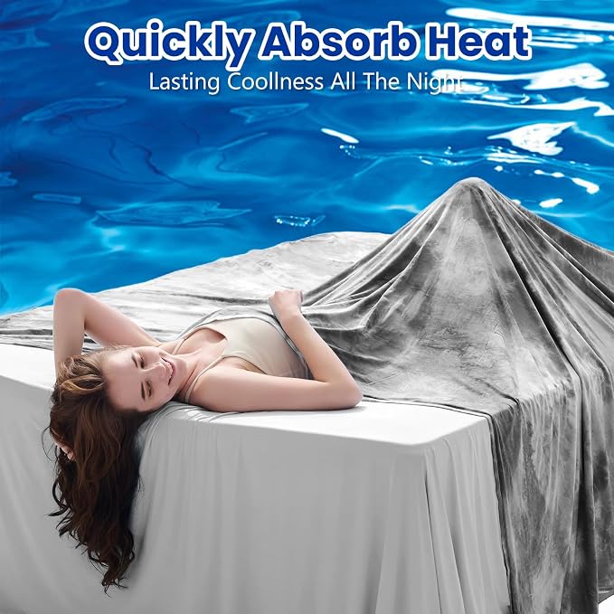 Topcee Cooling Blanket for Hot Sleepers and Night Sweats, 100% Oeko-Tex - Image 2