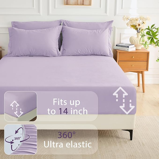 MUXHOMO 7 Pieces King Comforter Set, Soft Bed in a Bag King Size, All Season - Image 6