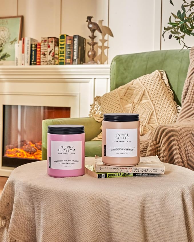 M&SENSE Coffee Scented Candles for Home, 19.4oz Soy Candles Non Toxic, 110 - Image 8