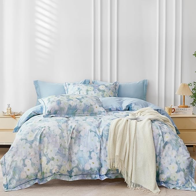 OAITE Duvet Cover Set King Size Oil Painting Pattern Ultra Soft 100% Cotton by OAITE