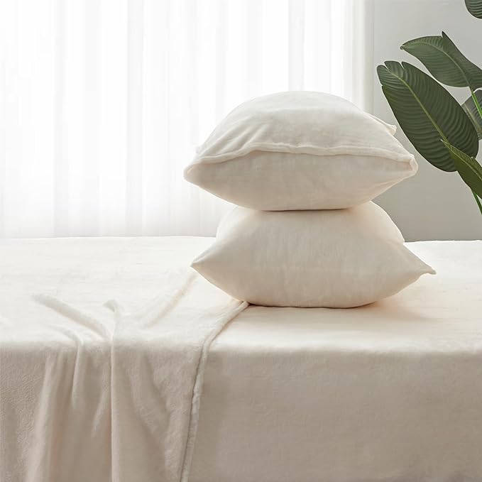 BEDELITE Flannel Sheets Queen Size White - Image 9