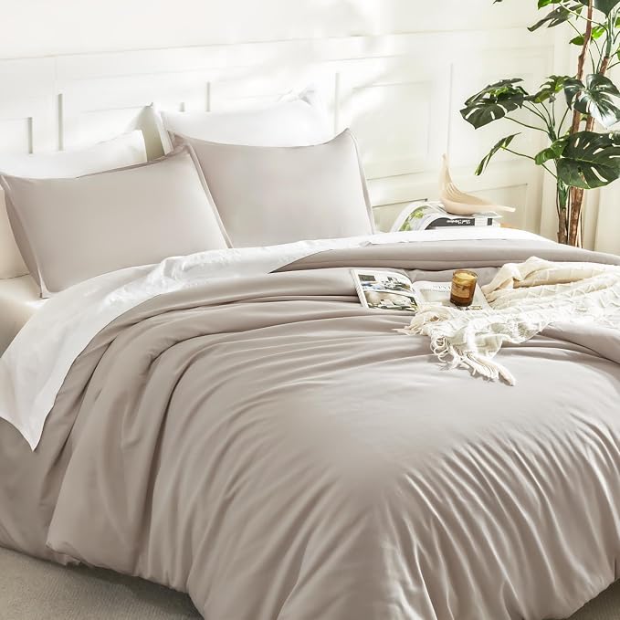 Litanika Linen Super King Plus Comforter Set, 3 Pieces Linen Lightweight Solid - Image 5