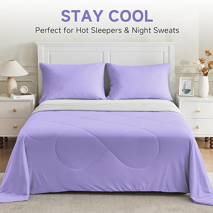 HOMFINE Cooling Comforter Queen Size, Japanese Double-Sided Cold Tech Fabric - Image 5