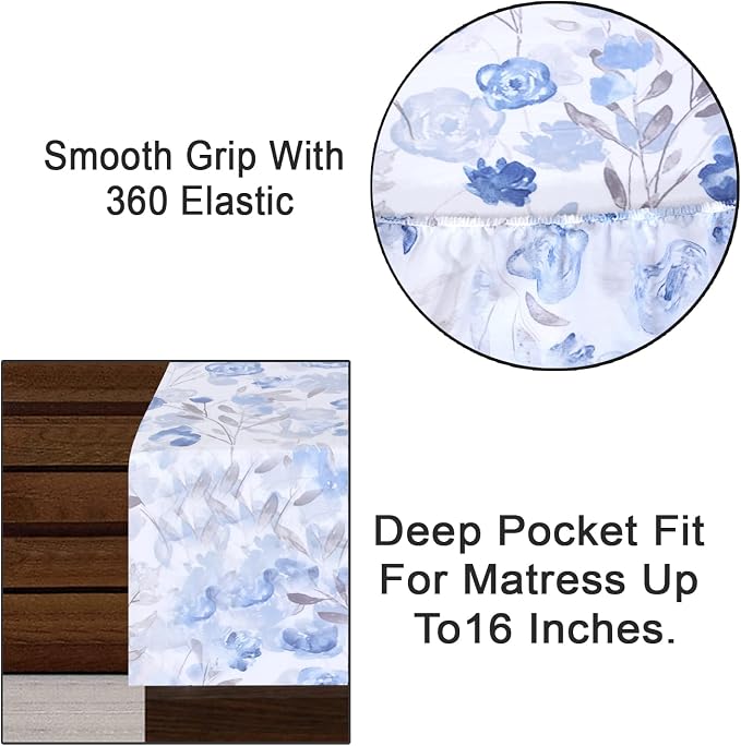 RUVANTI 100% Cotton Sheets – Full Size Percale Bedding, Cooling & Breathable - Image 6