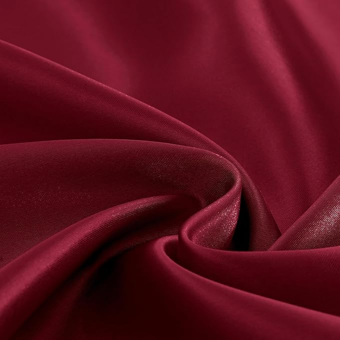 Homiest Burgundy Satin Twin Sheet - Image 3