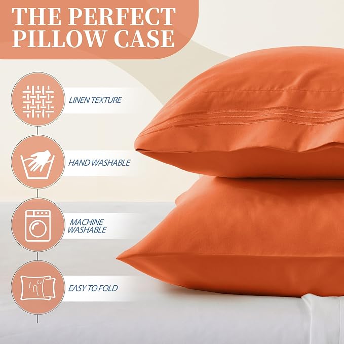 Vonty 2 Pack King Pillow Cases - Image 2