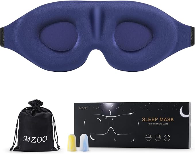MZOO Luxury Sleep Eye Mask for Side Sleeper Men Women, Zero Eye Pressure 3D by MZOO