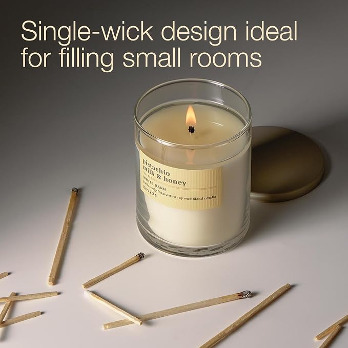 Bath & Body Works Single Wick Candle, Pistachio Milk & Honey Candle, - Image 5