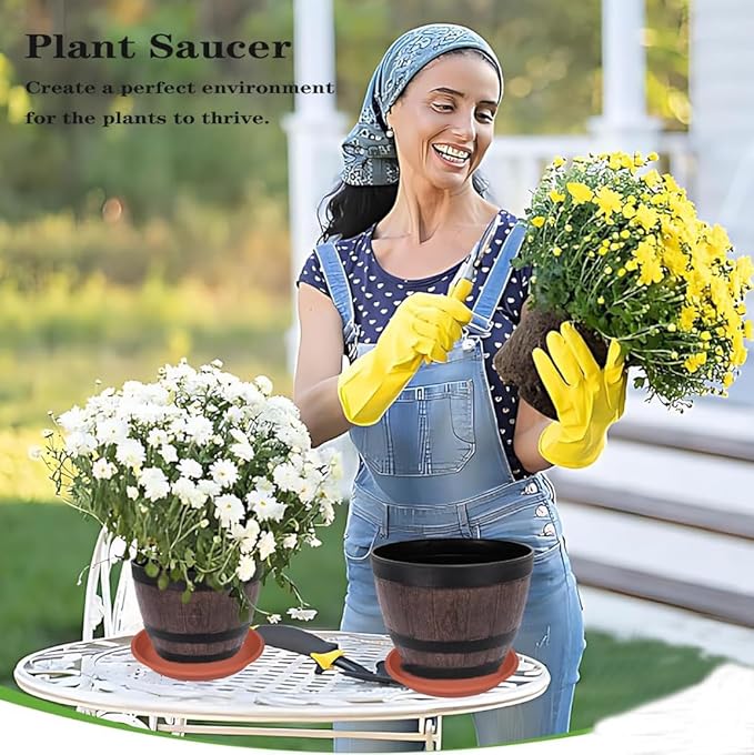2 Pack of Plant Saucer 12 inch, 12 inch Plastic Plant Drip Trays, Heavy Duty - Image 5