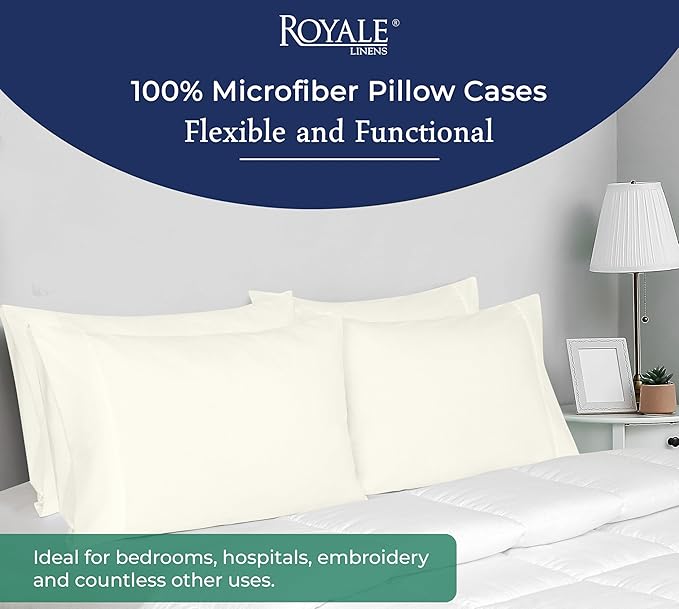 Royale Linens Queen Pillowcase Set of 2 - Image 6