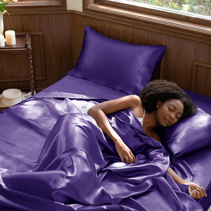 CozyLux Satin Sheets Full Size Sheets - Image 2