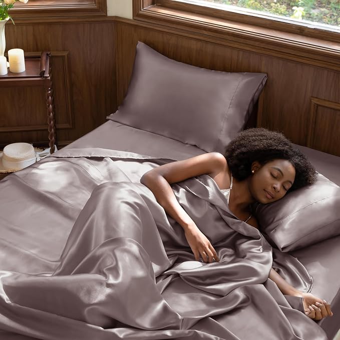 CozyLux Satin Sheets King Size Sheet Set - Image 2