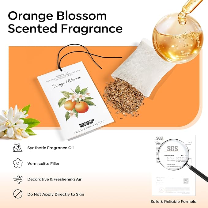 MYARO 12 Packs Orange Scented Sachets - Image 4