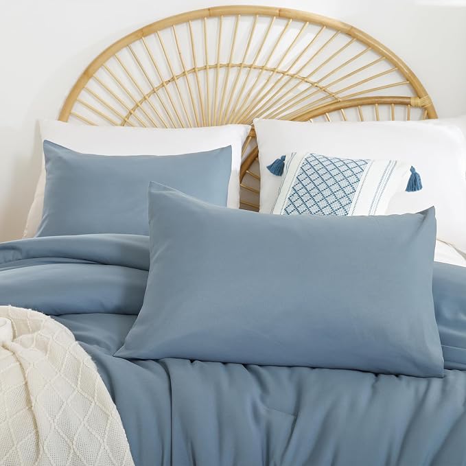 weigelia Dusty Blue Comforter Set King Size - Image 5