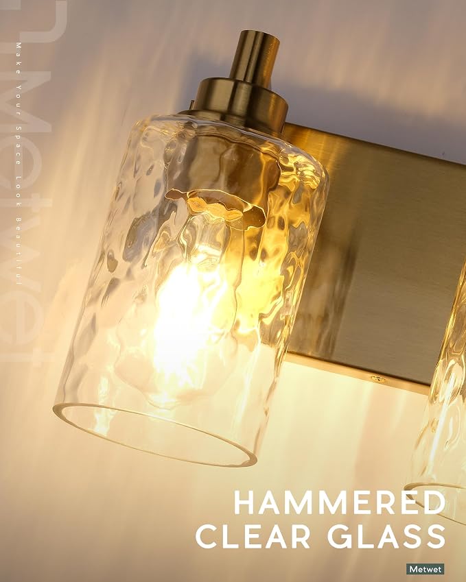 5-Light Bathroom Light Fixtures, 30 Inch Brushed Gold Vanity Lights - Image 7