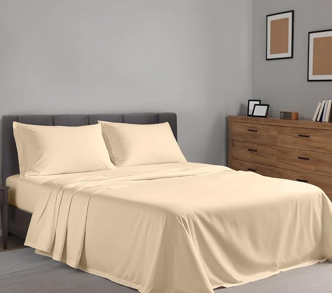RUVANTI 100% Cotton Sheets – King Size Percale Bedding, Cooling & Breathable - Image 2
