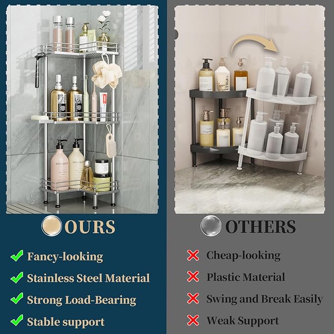 Consumest Corner Shower Caddy Standing - Image 2