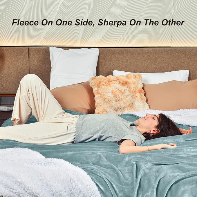 KAWAHOME Sherpa Fleece King Size Blanket - Image 4