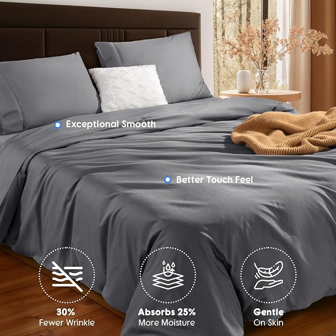 SONORO KATE 100% Egyptian Cotton Duvet Cover King Size, 1000 Thread Count - Image 6