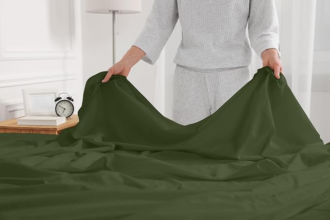 RUVANTI 100% Cotton Sheets – Full Size Percale Bedding, Cooling & Breathable - Image 8