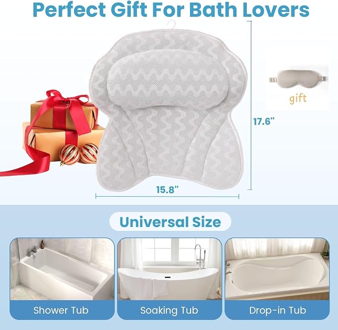 Bath Pillow, Luxury Bathtub Pillows - Image 2