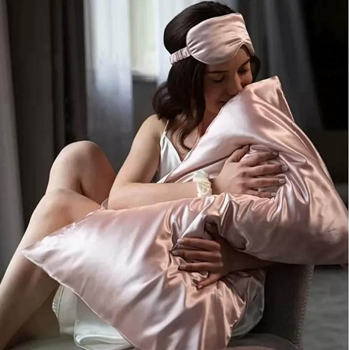 Oeko-TEX Certified Pink Silk Pillowcase - Image 2