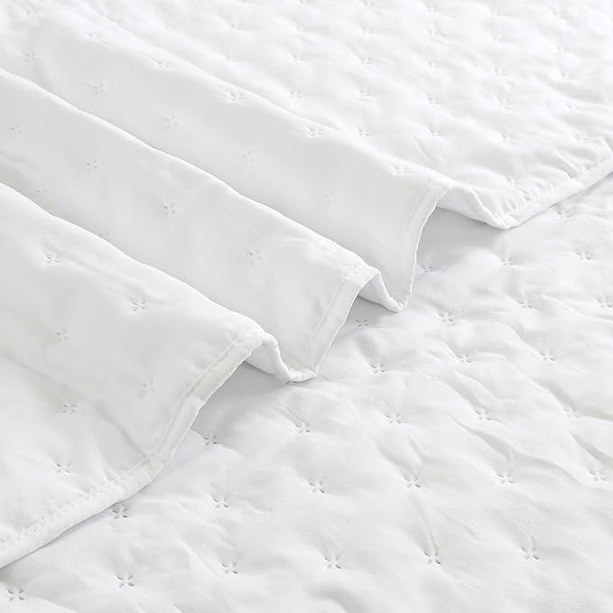 ROARINGWILD White Queen Size Quilt Bedding Sets - Image 5