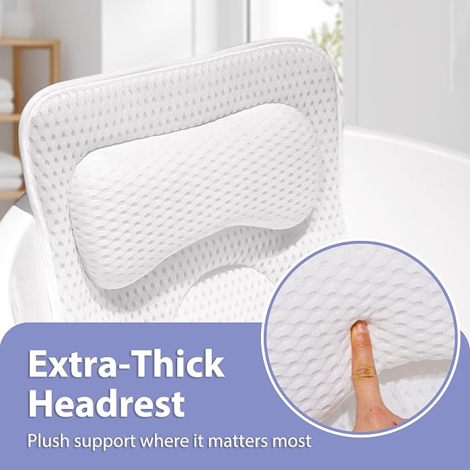 Full Body Bath Pillow for Tub, Luxury Bathtub Pillow for Full Back, Head and - Image 4