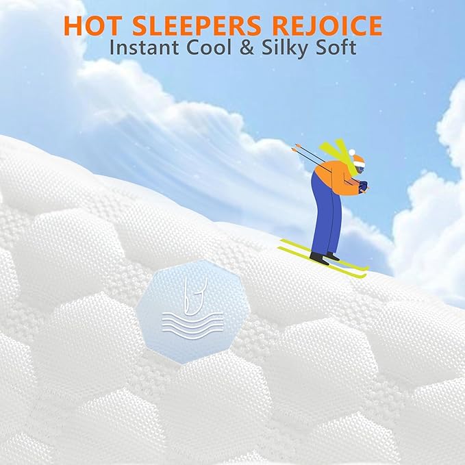 UYWO Cooling Memory Foam Pillows Firm and Soft, Standard Size 1 Pack, Original - Image 5