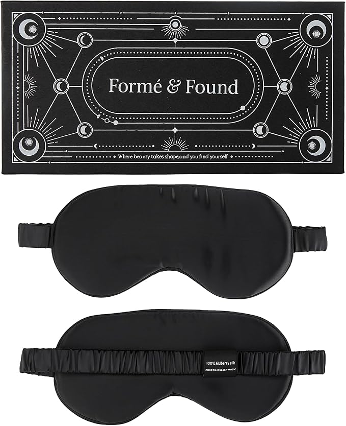Formé & Found Formé & Found Luxury Silk Sleep Mask, 100% 6A Mulberry Silk Eye by HappyWinterHolidays