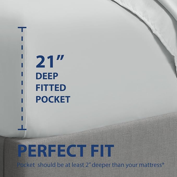 Cathay Home California King Fitted Sheet - Image 3